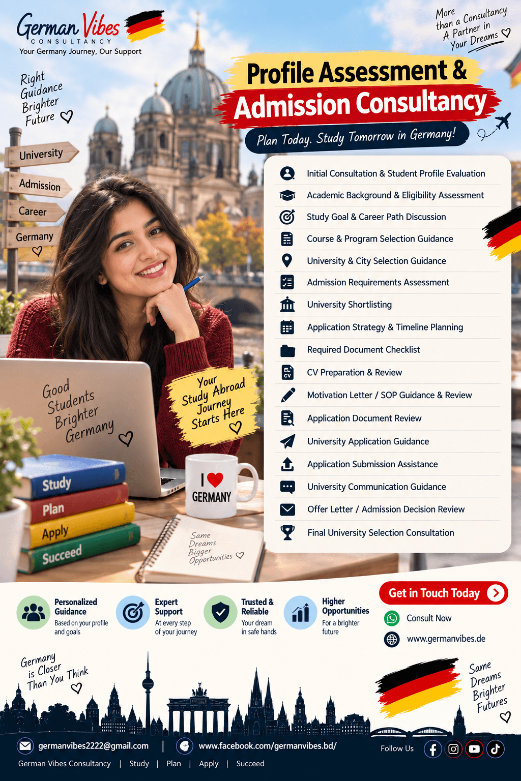 German Vibes Consultancy ? Profile Assessment & Admission Consultancy service poster